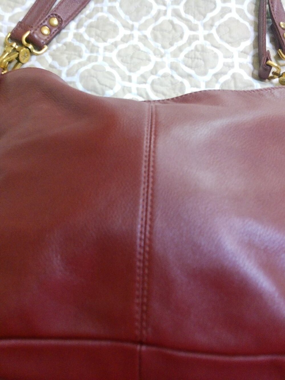 Hobo Brown Leather Shoulder Bag One Size